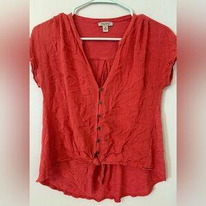 Lucky Brand Red Lightweight Top